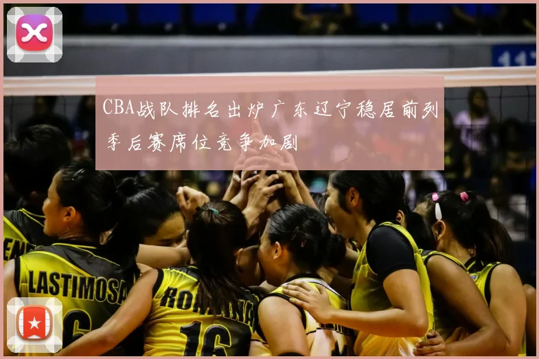 CBA战队排名出炉广东辽宁稳居前列季后赛席位竞争加剧